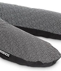 Snoozzz Zwangerschapskussen Zijslaapkussen Lichaamskussen Premium kwaliteit - 185 cm - microparel vulling - luxe draagtas - Zwart - Stilles