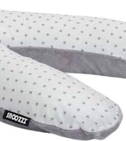 Snoozzz Zwangerschapskussen Zijslaapkussen Lichaamskussen Premium kwaliteit - 185 cm - microparel vulling- luxe draagtas - afneembare hoes van zachte teddy met katoen - Mini Ster Teddy