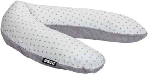 Snoozzz Zwangerschapskussen Zijslaapkussen Lichaamskussen Premium kwaliteit - 185 cm - microparel vulling- luxe draagtas - afneembare hoes van zachte teddy met katoen - Mini Ster Teddy