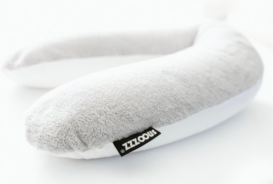 Snoozzz Zwangerschapskussen Zijslaapkussen Lichaamskussen Premium kwaliteit - 185 cm - microparel vulling - luxe draagtas - Teddy wit