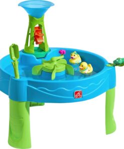 Step2 Watertafel Duck Dive in Blauw met 6-delig accessoireset - Waterspeelgoed voor kind - Activiteitentafel met water voor de tuin