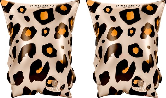 Swim Essentials | Beige Panterprint Zwembandjes 2-6 jaar