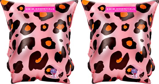 Swim Essentials | Rosé/Goud Panterprint Zwembandjes 0-2 jaar