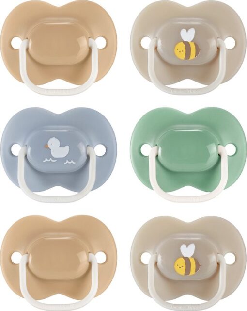 Tommee Tippee Anytime Fopspenen, 18-36m, 6 stuks, symmetrische speen zit altijd rechtop, BPA-vrije fopspeen van silicone, orthodontisch ontwerp, mengkleuren