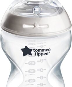 Tommee Tippee babyfles, Natural Start Anti-Colic, 260 ml, tepelvormig voor natuurlijk zuigen, anti-koliek ventiel babyflesje, zelfsteriliserend, bpa-vrij, flesvoeding