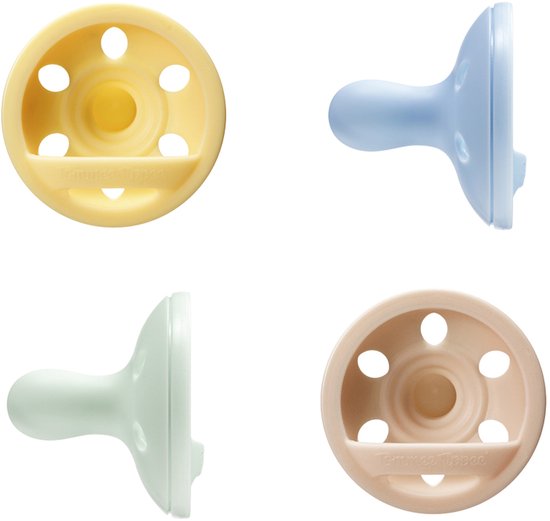 Tommee Tippee borstachtige fopspeen - op huid lijkende textuur - symmetrisch orthodontisch ontwerp - BPA-vrij - 0-6 maanden - verpakt per 4 fopspenen