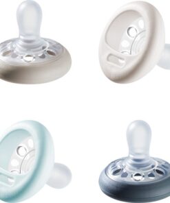 Tommee Tippee borstachtige fopspeen - op huid lijkende textuur - symmetrisch orthodontisch ontwerp - BPA-vrij - 0-6 maanden - verpakt per 4 fopspenen