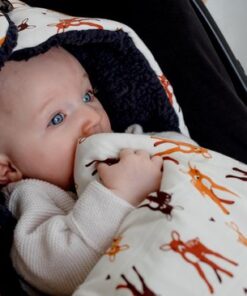 Wallabiezzz Voetenzak Maxi Cosi - Slaapzak Autostoeltje - Warm & Comfortabel - Katoen/Teddy - Bambi