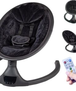 X Adventure Wipstoel Elektrisch Rocco / Schommelstoel Met Bluetoothfunctie & Afstandsbediening- Velvet Zwart