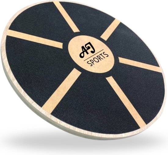 AJ-Sports Balance Board Hout - Balanstrainer - Balans bord - Wiebelkussen - Balansbal - Balanskussen - Balanstrainer - Fitness