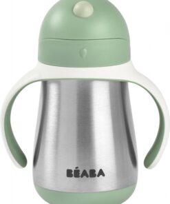 Béaba - Rietjesbeker - Drinkbeker - RVS - 250ml - Vanaf 8 Maanden - Groen