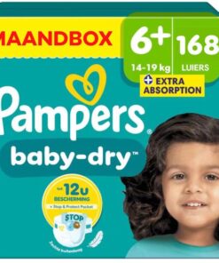 Pampers - Baby Dry - Maat 6+ - Maandbox - 164 luiers - 14/19KG