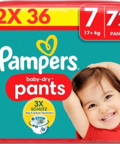 Pampers Baby-Dry Pants maat 7 (17+ KG) - 72 luierbroekjes - 2x 36 stuks