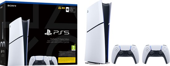 PlayStation 5 - Digital Edition - Slim - 2 DualSense Draadloze Controllers Bundel