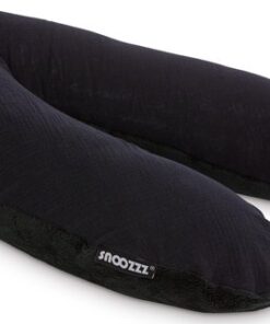 Snoozzz Zwangerschapskussen Zijslaapkussen Lichaamskussen Premium kwaliteit - 185 cm - microparel vulling- luxe verpakking - afneembare hoes van zachte teddy met katoen - Teddy Zwart