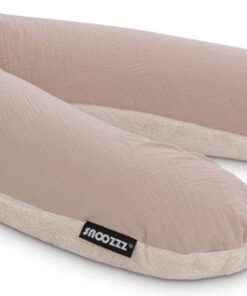 Snoozzz Zwangerschapskussen Zijslaapkussen Premium kwaliteit - 185 cm - microparel vulling - luxe draagtas - met afneembare hoes van Zachte teddy met katoen - Teddy Sand