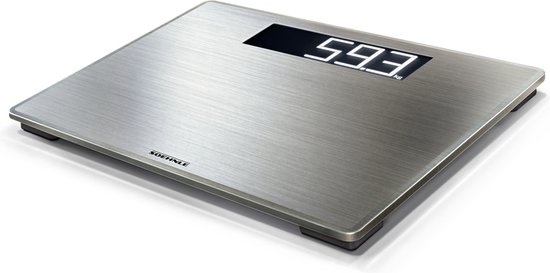 Soehnle personenweegschaal digitaal Style Sense Safe 300 - RVS- tot 180 kg - incl. batterijen