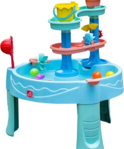 Step2 Double Spin & Showers Watertafel – Inclusief speelballen, zeediertjes en wateraccessoires – Waterspeelgoed voor kind – Activiteitentafel met water voor de tuin / buiten