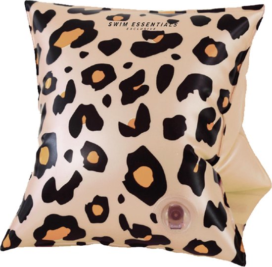 Swim Essentials | Beige Panterprint Zwembandjes 0-2 jaar
