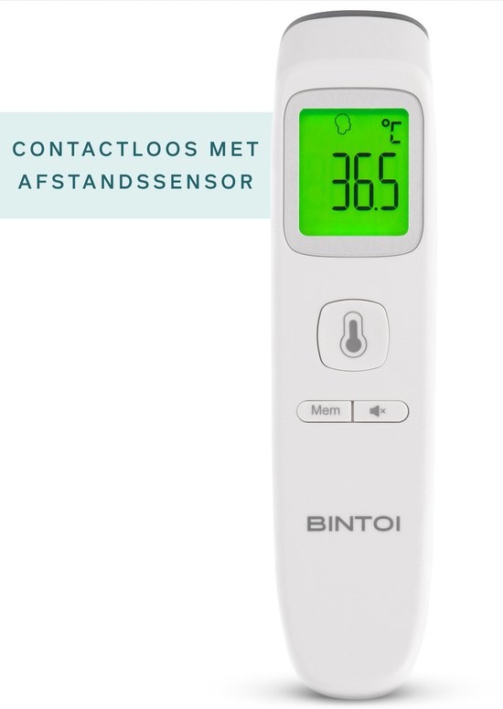 Thermometer – Bintoi® XE200 – Voorhoofd Thermometer – Digitale Koortsthermometer voor Baby & Volwassene – Meetresultaat in 1 Seconde – Nauwkeurig Nauwkeurig