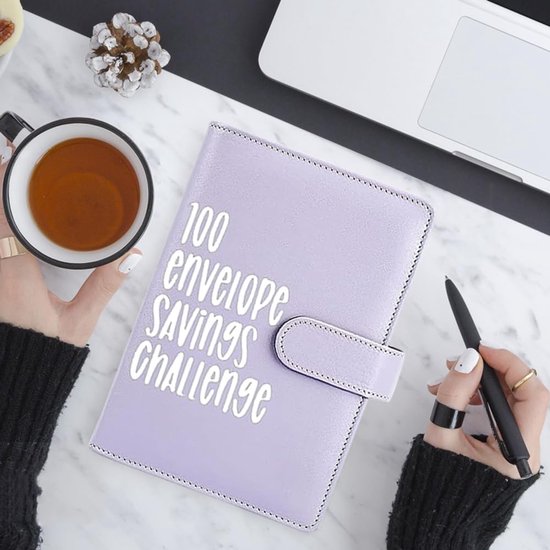 100 Envelope Challenge Binder-A5 Envelope Money Challenge Binder-Spaarmap Geld - Spaarpot - Geld Sparen - Money Planner - Paars