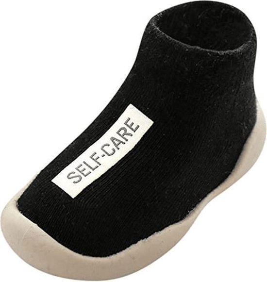 Antislip baby schoentjes - eerste loopschoentjes – Completebabyuitzet - maat 20,5 – 12-18 maanden - 13 cm - zwart