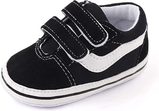 Baby schoentjes - babysneakers van Completebabyuitzet - klittenband - Schoenmaat 20-21 - 12-18 maanden - (13cm) - zwart