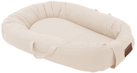 Mordesign - Deluxe Babynestje - Sand (Ecru) - Babynest met Handvaten, Koordjes & Klittenband - Newborn Nest - 100% Katoen - Vanaf 0 Maanden