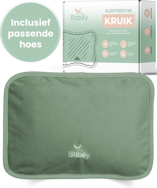 Babily Elektrische kruik - Met fluwelen hoes - Oplaadbare warmwaterkruik - Baby kruik - Warmtekruik - Ideaal bij menstruatieklachten