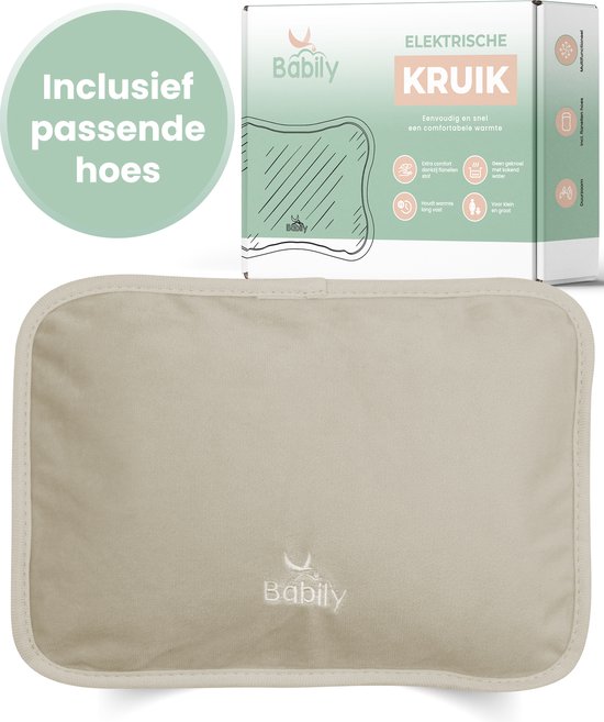 Babily Elektrische kruik - Met fluwelen hoes - Oplaadbare warmwaterkruik - Baby kruik - Warmtekruik - Ideaal bij menstruatieklachten