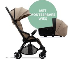 Hamilton by Yoop X1 Plus Kinderwagen – Buggy Inklapbaar met monteerbare Wieg – 2 in 1 Wandelwagen – MagicFold™ Technologie – Geschikt van 0 maanden tot 4 jaar – Tot 22 kg – Licht, Verstelbaar & Wendbaar – Kaki