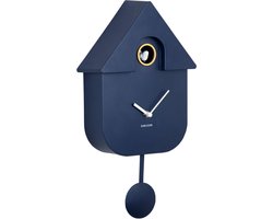 Karlsson Koekoeksklok Modern Cuckoo - Blauw - 8.5x21.5x41cm - Wandklok Modern