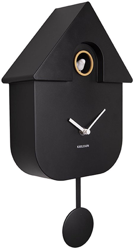 Karlsson Koekoeksklok Modern Cuckoo ABS - Zwart - 41x8,5x21,5cm - Scandinavisch