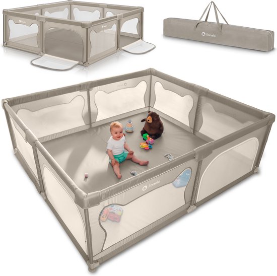 Lionelo Willow XXL - Box voor baby's - 187 cm x 207 cm x 68 cm - vanaf 0-48 maanden groot oppervlak - Zeer groot