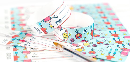 SOS Armband - SOS Polsbandje Tyvek - 30 stuks - full colour