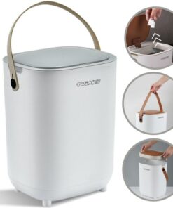 Twinky® Luieremmer – 15 Liter Inhoud – Geurvrije Luier Emmer met Hygiënesensor – Ruimte voor 30 Luiers – Duurzaam & Stijlvol - Grijs