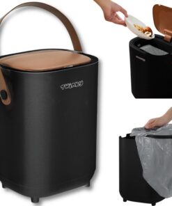 Twinky® Luieremmer – 15 Liter Inhoud – Geurvrije Luier Emmer met Hygiënesensor – Ruimte voor 30 Luiers – Duurzaam & Stijlvol - Bruin