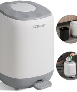 Twinky® Luieremmer – 15 Liter Inhoud – Geurvrije Luier Emmer met Step-Opener – Ruimte voor 30 Luiers – Duurzaam & Stijlvol - Bruin