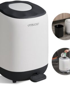 Twinky® Luieremmer – 15 Liter Inhoud – Geurvrije Luier Emmer met Step-Opener – Ruimte voor 30 Luiers – Duurzaam & Stijlvol - Bruin