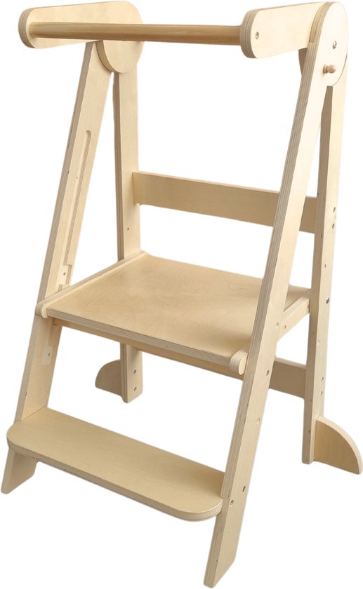 Dastium Kids - Leertoren - Leertoren Inklapbaar - Keukenhulp - Keukentoren - Learning Tower - Leertoren Opbouwbaar - Naturel
