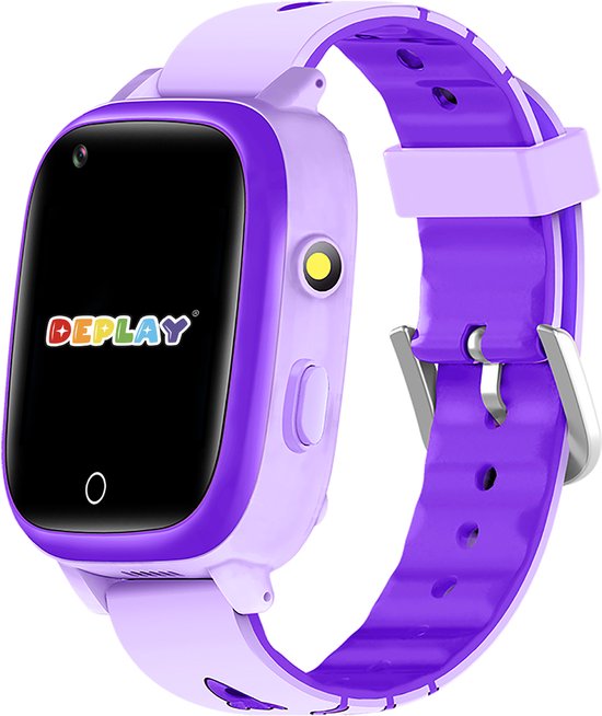 DEPLAY 4G KidsWatch Hero - GPS Horloge Kind - Smartwatch Kinderen - Kinderhorloge - Smartwatch Kind - Kinder Smartwatch - Paars