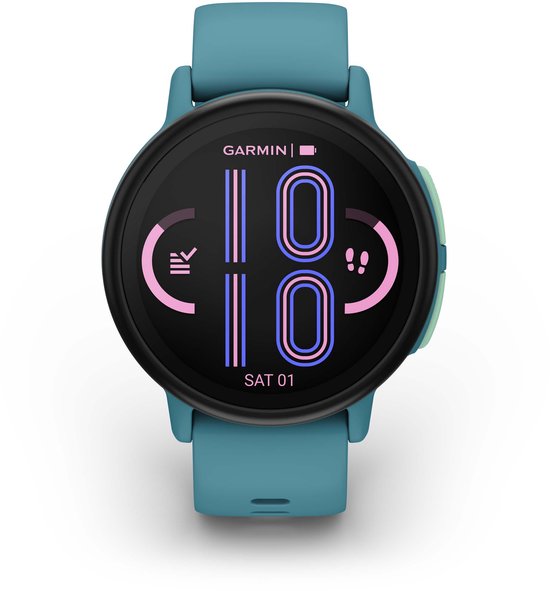 Garmin Bounce 2 - Smartwatch voor kinderen - 43 mm - AMOLED - Live locatie-tracking - Turquoise