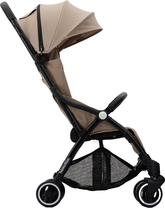 Hamilton by Yoop X1 Plus Buggy – MagicFold™ Technologie – Tot 22 kg – Premium Wandelwagen – Plooibuggy Baby – Inklapbaar – Kinderwagen – Verlengde Zonnekap – Beige