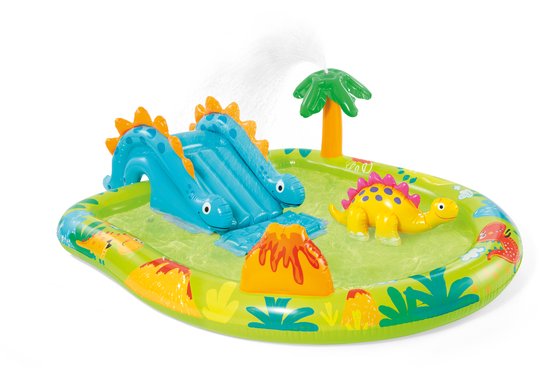 Intex Little Dino Opblaaszwembad met glijbaan - 191 x 152 x 58 cm