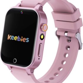 Keebies Smartwatch Kinderen - 5 t/m 12 jaar - Incl. Camera en 26 Kids Spelletjes - 512MB Geheugen - USB Oplaadbaar kinderhorloge - Meisje - Roze