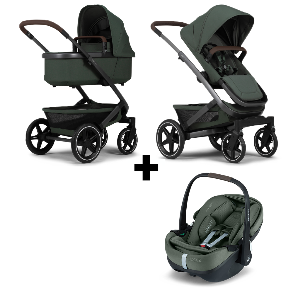 Kinderwagen Joolz Geo³ Forest Green + Autostoel Joolz x Maxi-Cosi Pebble Pro 360