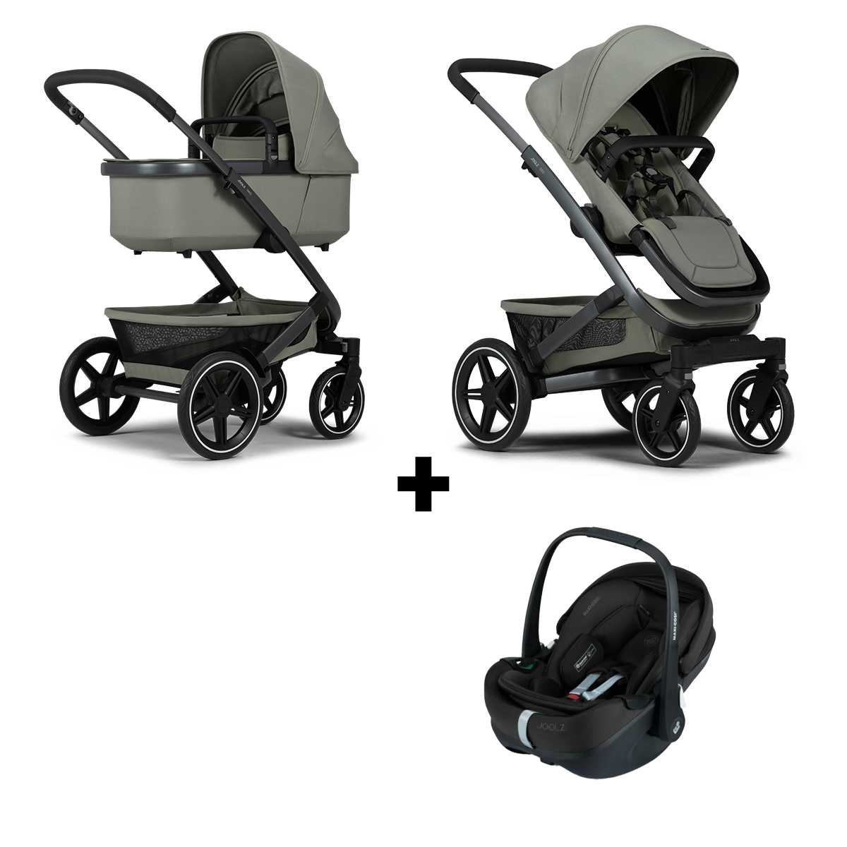 Kinderwagen Joolz Geo³ Sage Green + Autostoel Joolz x Maxi-Cosi Pebble Pro 360