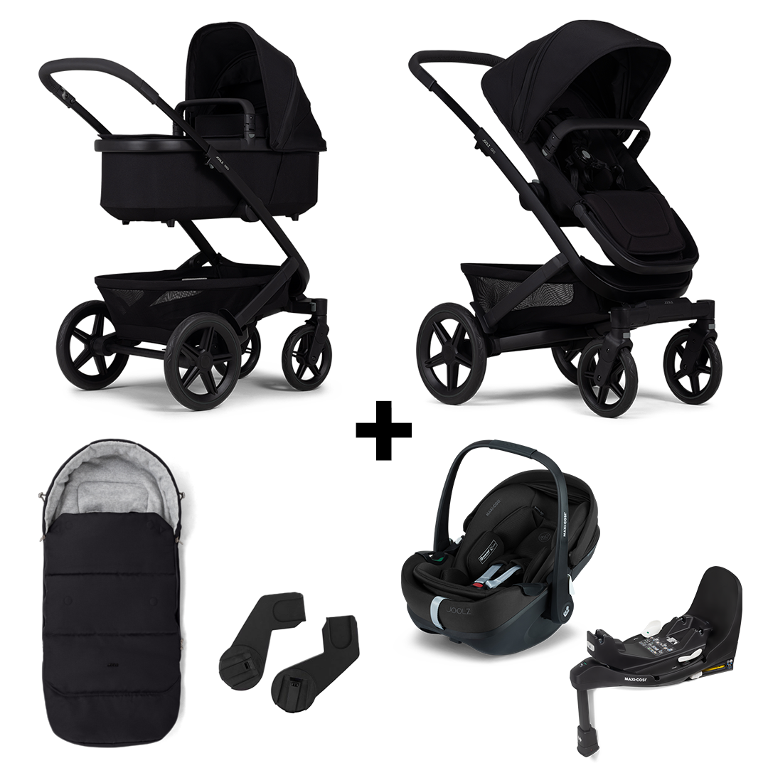 Kinderwagen Joolz Geo³ Space Black + Autostoel Joolz x Maxi-Cosi, Slide Tech Base&Accessoires