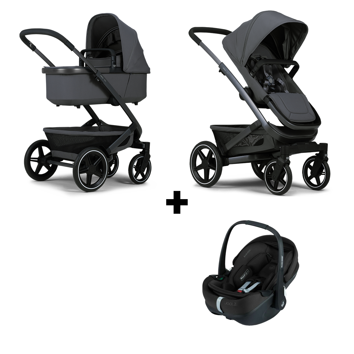Kinderwagen Joolz Geo³ Stone Grey + Autostoel Joolz x Maxi-Cosi Pebble Pro 360