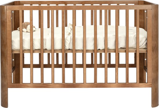 Novi at Home Philou Ledikant - Baby Bed 60x120 cm - verstelbaar bodem - Walnut